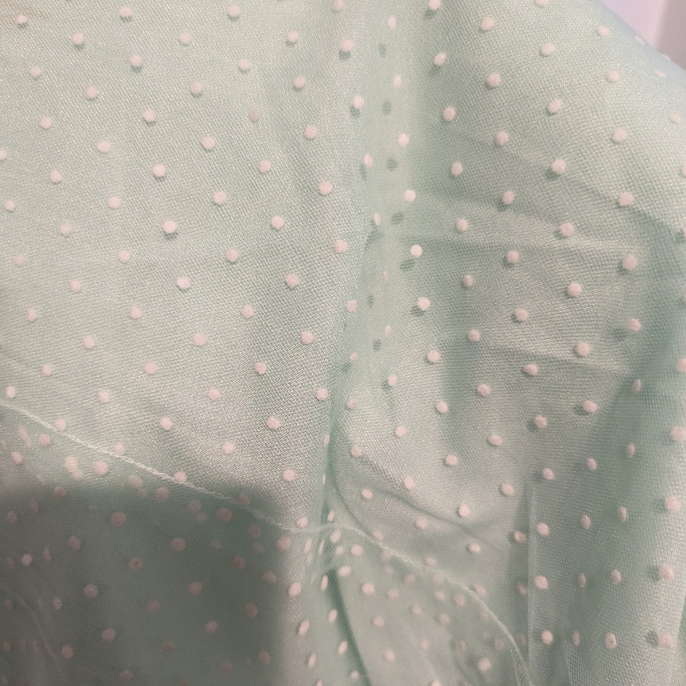 Unique Vintage Mint Green Polka Dot Dress - Picture 5 of 7